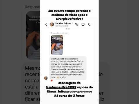Em quanto tempo percebo a melhora após a cirurgia refrativa? #cirurgiarefrativa #miopia